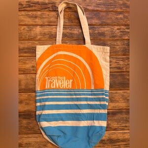 Conde Nast Traveler Orange and Blue Tote Bag